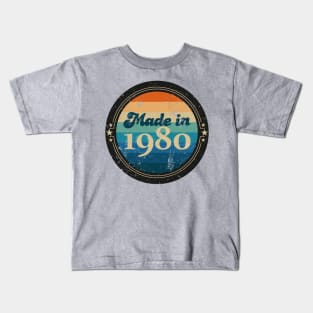 Retro Vintage Made In 1980 Kids T-Shirt